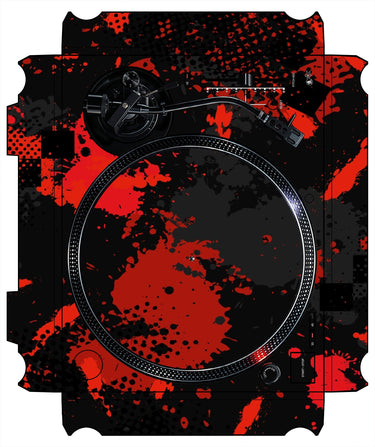 Technics 1200 / 1210 MK7 VERTICAL Skin Conflict Red